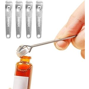 Soeenaper Mini Flesopener Botox Flesopener Phial Cap Remover Orale Vloeibare Cap Lifter Kliniek Ziekenhuis Geneeskunde Flesopener SOAD Bier Ingeblikte Dranken Opener Eenvoudige Kleine Sterke (4 stuks)