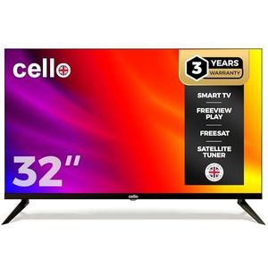 Cello 32"" Smart TV LG WebOS HD Ready Fernseher mit Triple Tuner S2 T2 FreeSat Bluetooth Disney+ Netflix Apple TV+ Prime Video