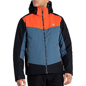 Dare2b DMP528 Dare 2b Embodied heren ski-jack, waterdicht en ademend, sneeuwvang, getapete naden, 2 lagere zakken met rits, verstelbare technische capuchon,Orion Grey/Infared/Zwart,S