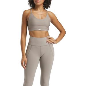 Reebok LUX Strappy Sports Bra, Gritty Grey, M