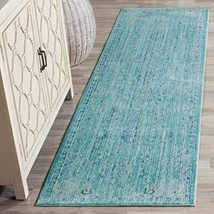 Safavieh tapijt, modieus, geweven, polyester, loper in fuchsia/meerkleurig 62 X 240 cm Sarcelle/Multicolore