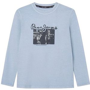Pepe Jeans Pendance T-shirt voor jongens, blauw (Bleach Blue), 12 Jaar