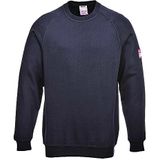 Portwest FR12 Vlamvertragende Antistatische Lange Mouw Sweatshirt, Marine, Grootte XL
