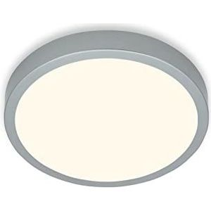 BRILONER -plafondlamp LED, plafondlamp, warmwit licht, opbouwlamp, opbouwlamp, zilverkleurig, Ø280x40 mm