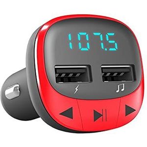 Auto-FM-zender met microSD en MP3, ideaal voor het afspelen van muziek van apparaten in de auto.