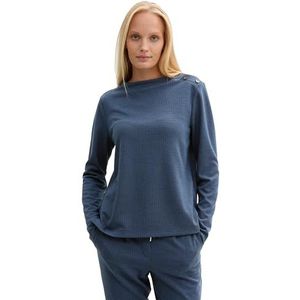 TOM TAILOR Sweatshirt voor dames, 36986 - Colony Blue Black Mini Pepita, XXL