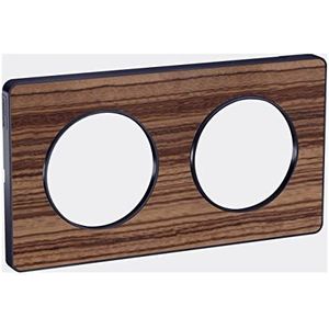 Odace Touch houten plaat Zeb met Anthrand, 2 posities, horizontaal/groen, afstand 71 mm