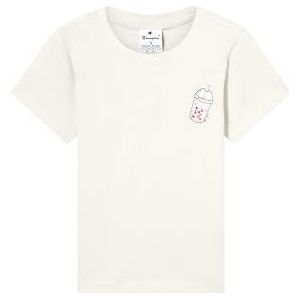 Champion Legacy Girls, grafisch T-shirt met ronde hals, S, beige, Beige, S