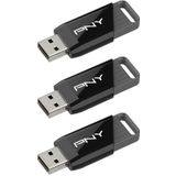 PNY - Attaché X - USB 3.2 Gen 1 Flash Drive - 128GB - 3-pack