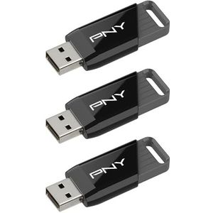 PNY - Attaché X - USB 3.2 Gen 1 Flash Drive - 128GB - 3-pack