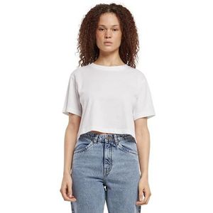 Urban Classics Dames T-Shirt Dames Short Oversized Tee, Casual T-shirt voor Vrouwen, Oversized Fit, kort gesneden, wit, XXL