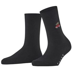 FALKE - Cosy Wool Star X-Mas - Wol Kasjmier Sokken - Zwart