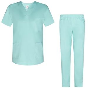 MISEMIYA - Box met 25 sets - gezondheiduniformen unisex medische gezondheidsuniformen gezondheidssets 25-817-8312, Turkoois, L