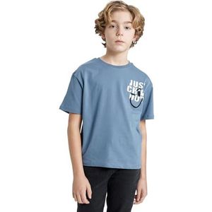 DeFacto Jongens T-shirt, Lt.indigo, 5-6 Jaar
