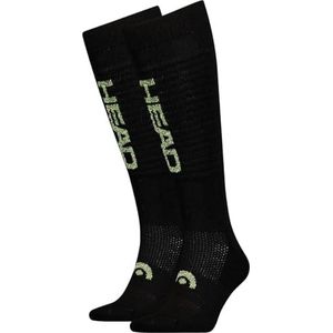 HEAD Unisex Knee-high Beginner V-vormige skisokken (verpakking van 2), Black Combo., 31/34 EU