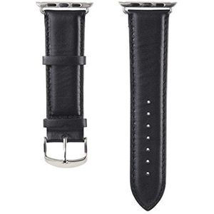 Hama Horlogeband Classic (geschikt voor Apple Watch 42 mm, met adapter, lederlook) zwart