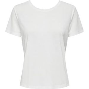 ONLY Onlfree Life S/S Modal String Top JRS T-shirt voor dames, cloud dancer, L