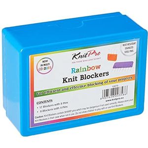 KnitPro - KnitPro Knitblockers Doosje Regenboog, 12 8-Draads en 8 4-Draads Blockers - 1 Set