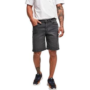 Urban Classics Herenshorts, relaxed fit, jeansshorts, korte broek voor mannen, normale snit, in 2 kleuren, maten 28-44, Real Black Washed., 38W