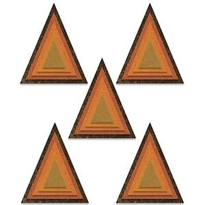 Sizzix Thinlits 664748 Stanssjablonen, 25 stuks, stapelbaar, driehoeken van Tim Holtz, tegelstrips, eenheidsmaat