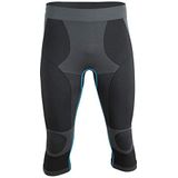 Heren Base Layer Seamless functioneel ondergoed, sport- en skiondergoed, 3/4 functionele broek, korte of korte mouwen shirt, grijstinten - 3/4 broek, S/M