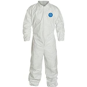 DuPont Tyvek 400 TY125S beschermende overall, wegwerpbare, elastische manchet, wit, 3XL (Pack van 25)