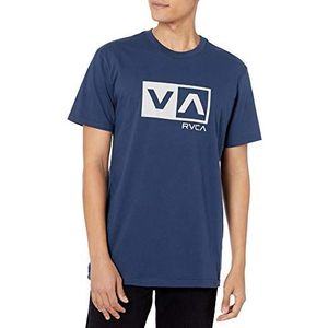 RVCA Heren T-shirt, Balansdoos/Federal Blauw, Medium