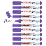 edding 4500 textielmarker - neon-violet - 10 stuks - ronde punt 2-3 mm - Textielstiften wasmachinebestendig (60 C) om op textiel te tekenen - Textielstift