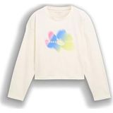 TOM TAILOR - Shirt - Crème - Lange Mouw - Motiefprint