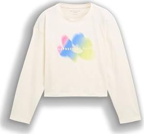 TOM TAILOR - Shirt - Crème - Lange Mouw - Motiefprint