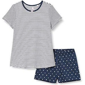 Sanetta Meisjespyjama, kort, blauw, pyjam, Nordic Blue., 128