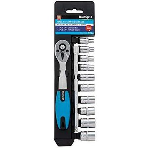 Blauwe vlek 12-delige 1/4 inch Drive Socket Set