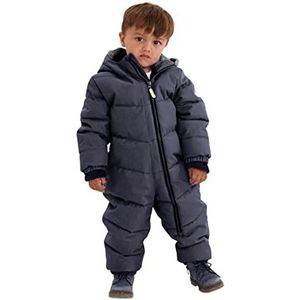 Killtec Twinkly MNS ONPC B Skioverall voor kinderen, overall in dons-look, sneeuwpak met capuchon, winterpak met zachte binnenvoering, donkerblauw, 110/116