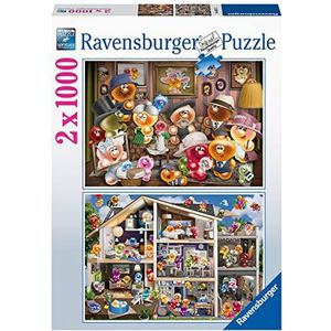 Ravensburger Puzzle 80527 - Grappige Gelinis - 2 x 1000 stukjes puzzel voor volwassenen en kinderen vanaf 14 jaar, 2-in-1 speciale editie met Gelini-puzzelmotieven exclusief bij Amazon