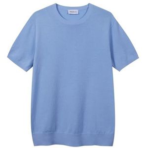 Diana Studio - Scheermt T-shirt voor heren, 100% katoen, licht, extra gedraaid, korte mouwen, casual pasvorm, Hemelsblauw., L