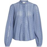 Vila Dames Vichikka Lace L/S Shirt-Noos Blouse, Coronet Blue, M