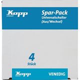 Kopp - Venedig - Universele Schakelaars - Platina - 4 Stuks