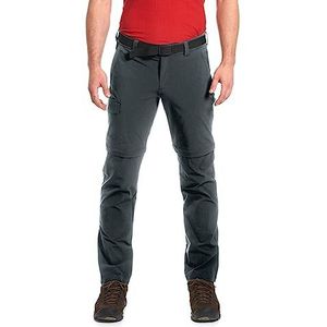 maier sports Torid Slim Zip wandelbroek voor heren, grijs (grafiet), 24