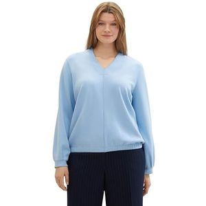 TOM TAILOR Sweatshirt voor dames, 34587 - Light Fjord Blue, 44 grote maten