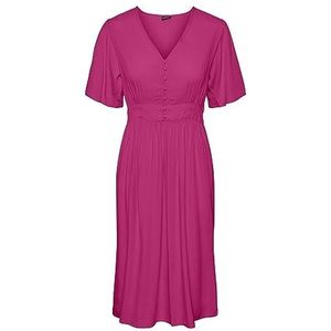 PIECES Pctala Ss Midi Dress Noos Bc jurk voor dames, Beetroot Purple., M