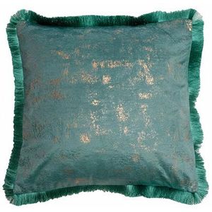Chic Home velours kussensloop OH MY CHIC 2 45x45 turquoise