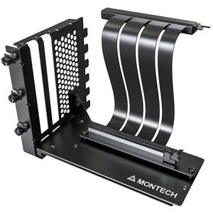 VGM 2 verticale GPU-montagekit, hoge snelheid PCIE 4.0 x 16 riserkabel, 244 mm flexibele extenderkaart met 90-graden verlengpoort, ondersteunt alleen 7 PCIe-sleuven Full-Break, 3 slots GPU-houder -