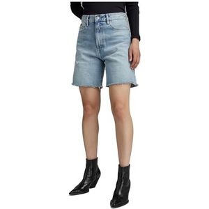 High - Bermuda Short - Blauw - Katoen - Raw Edge