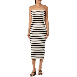 Vila Viheidi Tube-jurk voor midi, Berch/Stripes: zwart, M