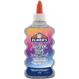 Elmer's PVA glitterlijm, zilver, 177 ml, uitwasbaar en kindvriendelijk, geweldig om knutselen