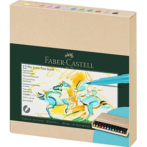 Faber-Castell PITT Artist Pen Brush India Ink Pen - Studio Box van 12