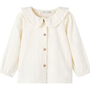 NAME IT Baby Girls NMFBESOL LS Shirt Blouse, Buttercream, 86, Botercrème., 86 cm