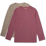 MINYMO - T-shirt - Apple Butter - Meisjes - Lange Mouwen - Verpakking van 2