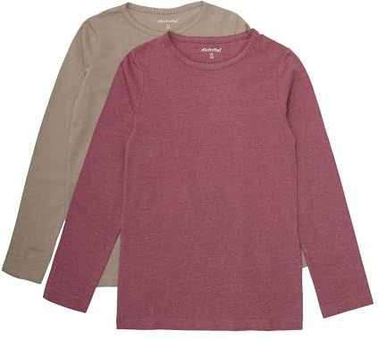 MINYMO - T-shirt - Apple Butter - Meisjes - Lange Mouwen - Verpakking van 2