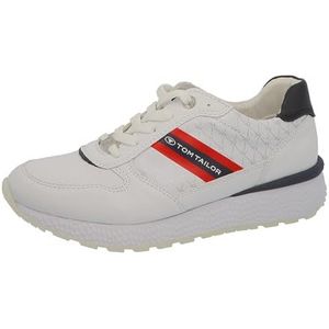 TOM TAILOR 5398007 Sneakers voor dames, wit-marineblauw, 38 EU, Wit Navy, 38 EU